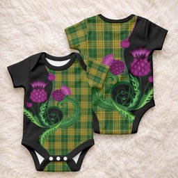 Meredith of Wales Tartan Baby Onesie Traditional Scottish Thistle