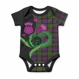 MacDonald (McDonald) Tartan Baby Onesie Traditional Scottish Thistle