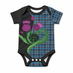 MacCorquodale (McCorquodale) Tartan Baby Onesie Traditional Scottish Thistle