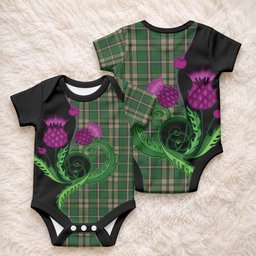 O'Neill (Neill) Tartan Baby Onesie Traditional Scottish Thistle