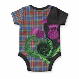 MacBeth (McBeth) Tartan Baby Onesie Traditional Scottish Thistle