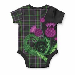 O'Boyle Tartan Baby Onesie Traditional Scottish Thistle