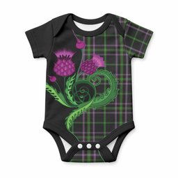 O'Boyle Tartan Baby Onesie Traditional Scottish Thistle