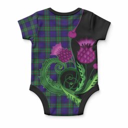 MacKinlay (McKinlay) Tartan Baby Onesie Traditional Scottish Thistle