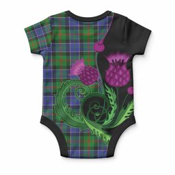 Paterson Tartan Baby Onesie Traditional Scottish Thistle