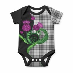 Glen Tartan Baby Onesie Traditional Scottish Thistle