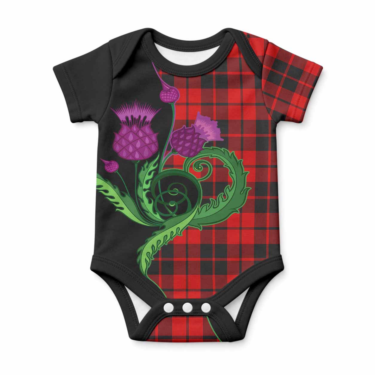 Hogg (Hog) Tartan Baby Onesie Traditional Scottish Thistle