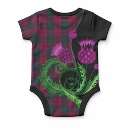 Lindsay Tartan Baby Onesie Traditional Scottish Thistle