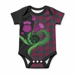 Lindsay Tartan Baby Onesie Traditional Scottish Thistle