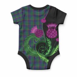 Lowry Tartan Baby Onesie Traditional Scottish Thistle