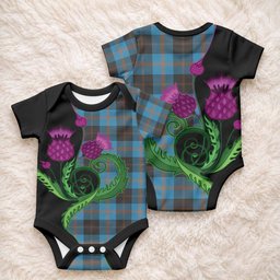 Horsburgh Tartan Baby Onesie Traditional Scottish Thistle