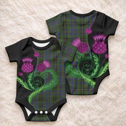 MacInnes (McInnes) Tartan Baby Onesie Traditional Scottish Thistle