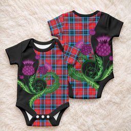MacTavish (McTavish) Tartan Baby Onesie Traditional Scottish Thistle