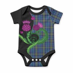 O'Sullivan Tartan Baby Onesie Traditional Scottish Thistle