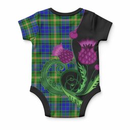 Maitland Tartan Baby Onesie Traditional Scottish Thistle