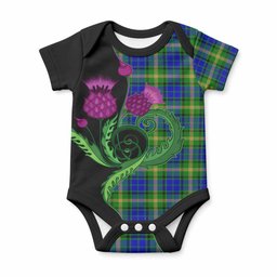 Maitland Tartan Baby Onesie Traditional Scottish Thistle