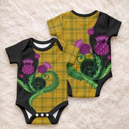 Houston Tartan Baby Onesie Traditional Scottish Thistle