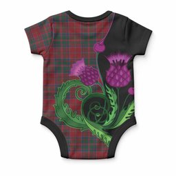 MacDonald (McDonald) of Glencoe Tartan Baby Onesie Traditional Scottish Thistle
