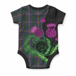 Kilkenny Tartan Baby Onesie Traditional Scottish Thistle