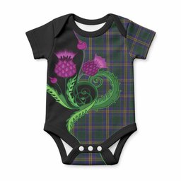 Kilkenny Tartan Baby Onesie Traditional Scottish Thistle