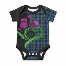Miller Tartan Baby Onesie Traditional Scottish Thistle