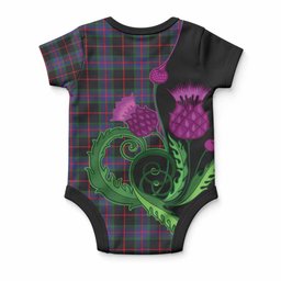 Nairn Tartan Baby Onesie Traditional Scottish Thistle