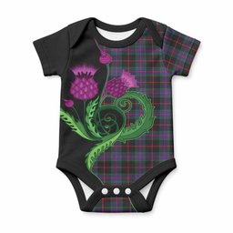 Nairn Tartan Baby Onesie Traditional Scottish Thistle