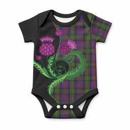 MacLennan (McLennan) Tartan Baby Onesie Traditional Scottish Thistle