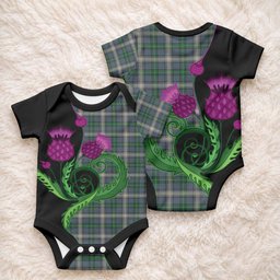 MacDowall (McDowall) Tartan Baby Onesie Traditional Scottish Thistle