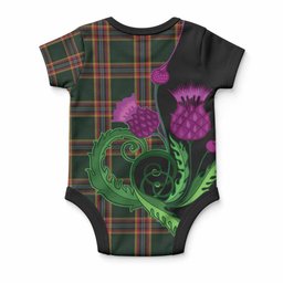Moran Tartan Baby Onesie Traditional Scottish Thistle