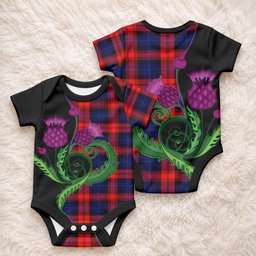 McLaughlin Tartan Baby Onesie Traditional Scottish Thistle