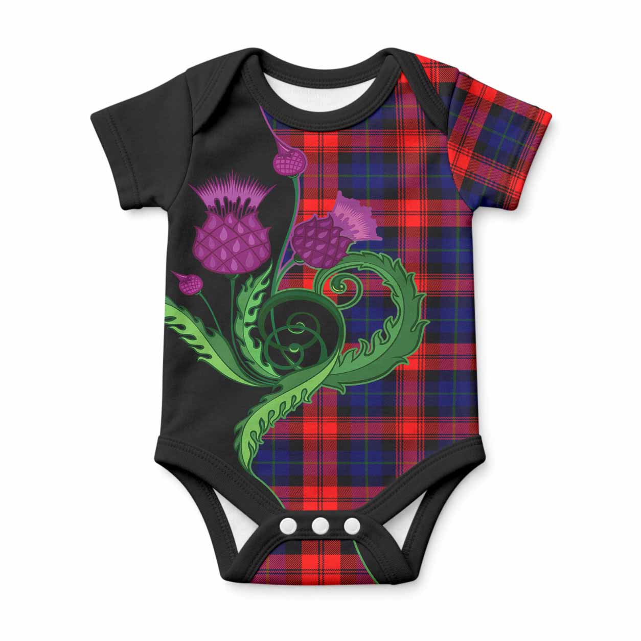 McLaughlin Tartan Baby Onesie Traditional Scottish Thistle