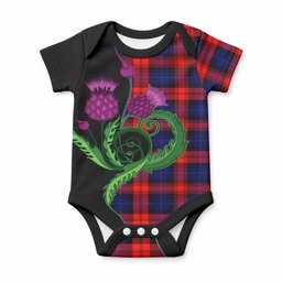 McLaughlin Tartan Baby Onesie Traditional Scottish Thistle