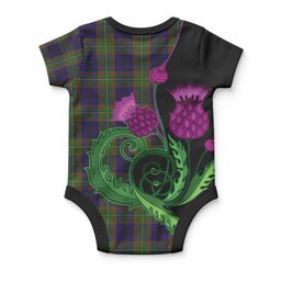 MacLeish (McLeish) Tartan Baby Onesie Traditional Scottish Thistle