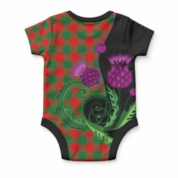 Moncrieff (Moncreiffe) Tartan Baby Onesie Traditional Scottish Thistle