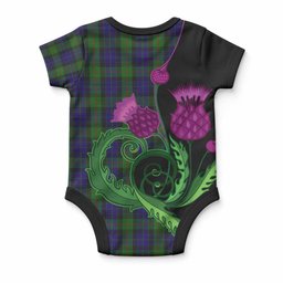 Gunn Tartan Baby Onesie Traditional Scottish Thistle