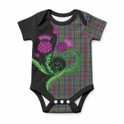 Isle of Skye Tartan Baby Onesie Traditional Scottish Thistle
