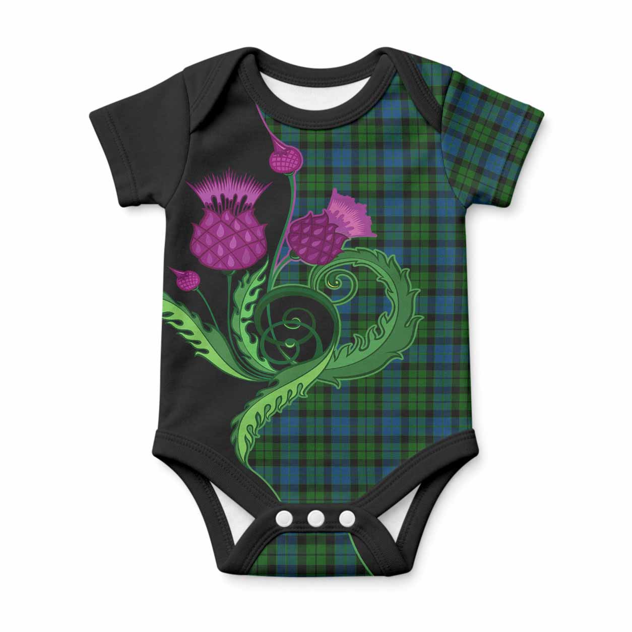 McCoy Tartan Baby Onesie Traditional Scottish Thistle