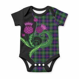 Malcolm Tartan Baby Onesie Traditional Scottish Thistle