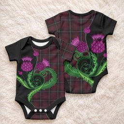 Llewellen of Wales Tartan Baby Onesie Traditional Scottish Thistle