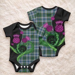 MacNeil (McNeil) Tartan Baby Onesie Traditional Scottish Thistle