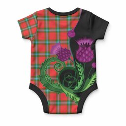 MacLaine (McLaine) Tartan Baby Onesie Traditional Scottish Thistle
