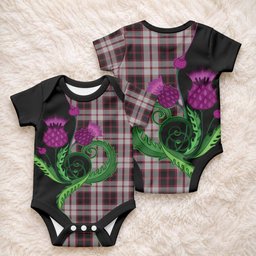 MacPherson (McPherson) Tartan Baby Onesie Traditional Scottish Thistle