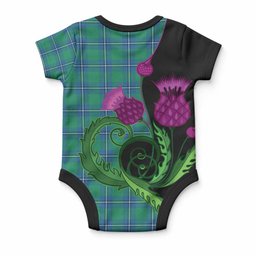 Irvine Tartan Baby Onesie Traditional Scottish Thistle