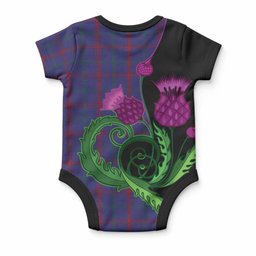 Lynch Tartan Baby Onesie Traditional Scottish Thistle