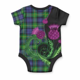 Meldrum Tartan Baby Onesie Traditional Scottish Thistle
