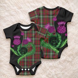 Mcguire Tartan Baby Onesie Traditional Scottish Thistle