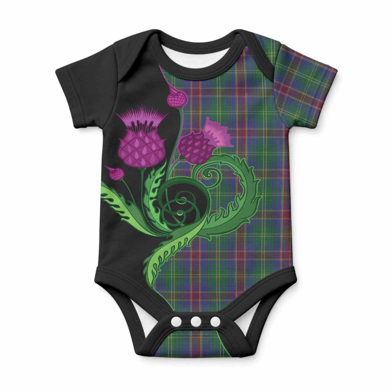 Hart Tartan Baby Onesie Traditional Scottish Thistle
