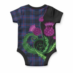 Morgan Tartan Baby Onesie Traditional Scottish Thistle