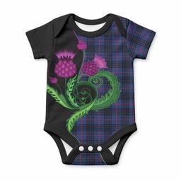 Morgan Tartan Baby Onesie Traditional Scottish Thistle